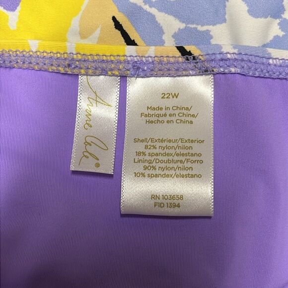 NWT Anne Cole | One Piece Abstract Swim Dress With Skirted Bottom Plus Size 22W - Picture 6 of 7